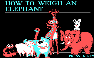 How to Weigh an Elephant box art