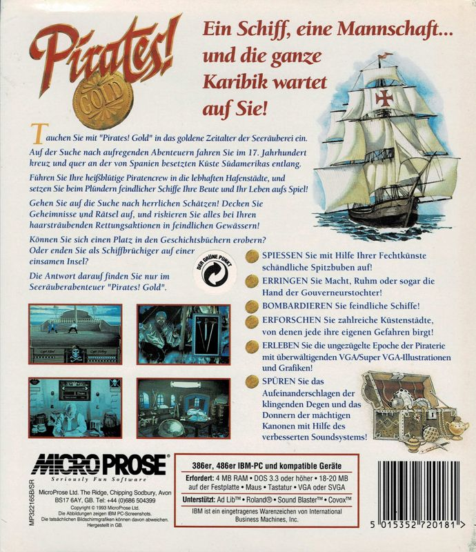Pirates! Gold — box-2D-back (EU)