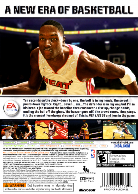 NBA Live 06 — box-2D-back (US)