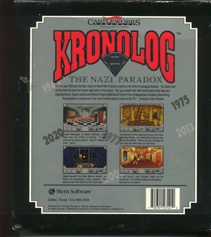 Kronolog - The Nazi Paradox — box-2D-back (US)