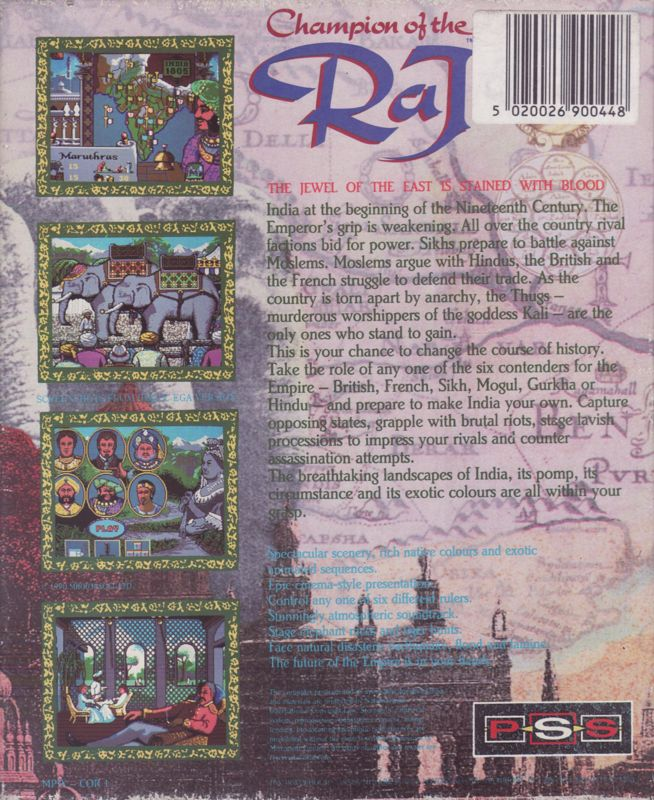Champion Of The Raj — box-2D-back (EU)