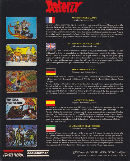 Asterix im Morgenland — box-2D-back (EU)
