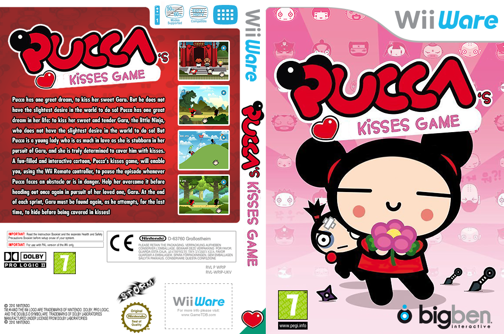 Pucca's Kisses Game — box-texture (EU)