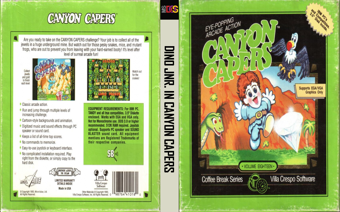 Dino Jnr. In Canyon Capers — box-texture (US)