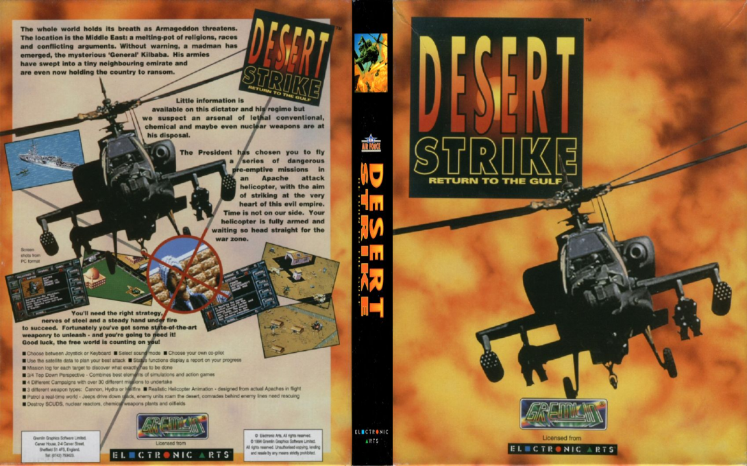 Desert Strike - Return To The Gulf — box-texture (EU)