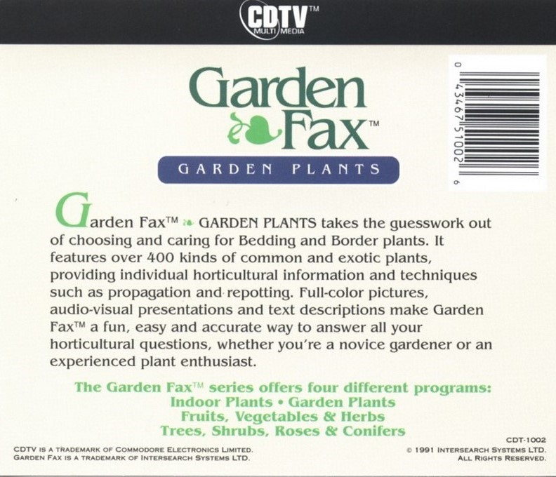 Garden Fax - Garden Plants — box-2D-back (WOR)