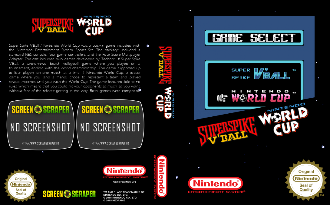 Super Spike V'Ball + Nintendo World Cup — box-texture (SS)