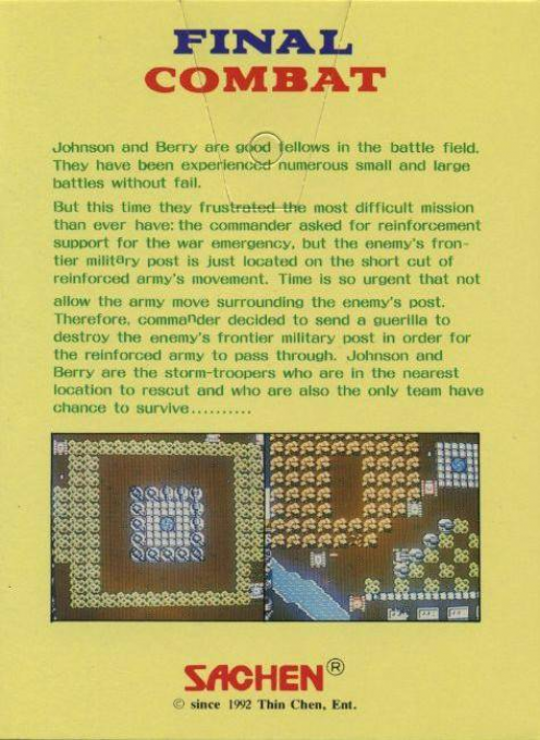 Final Combat — box-2D-back (JP)