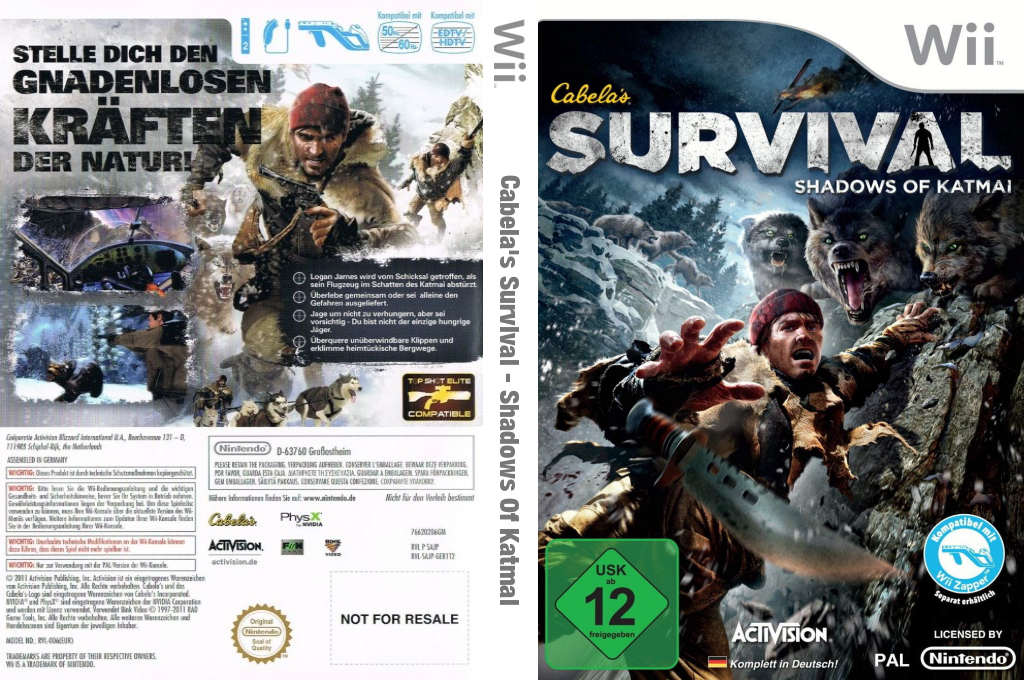 Cabela's Survival - Shadows of Katmai — box-texture (DE)
