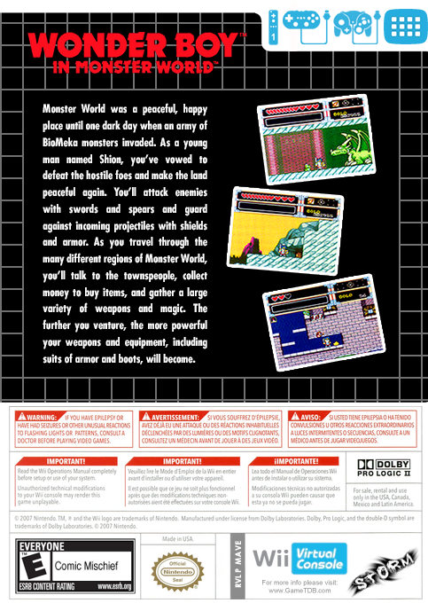 Wonder Boy In Monster World — box-2D-back (US)