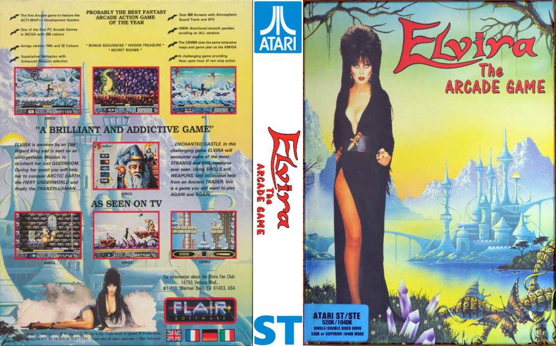 Elvira - The Arcade Game — box-texture (EU)