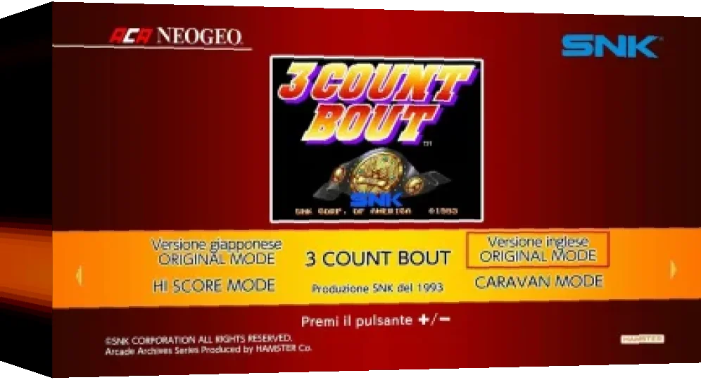 Aca Neogeo 3 Count Bout — box-3D (WOR)