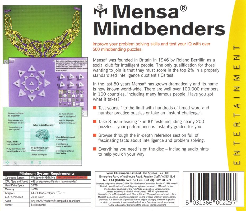 Mensa Mindbenders — box-2D-back (WOR)
