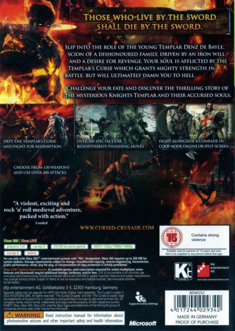 Cursed Crusade, The — box-2D-back (UK)