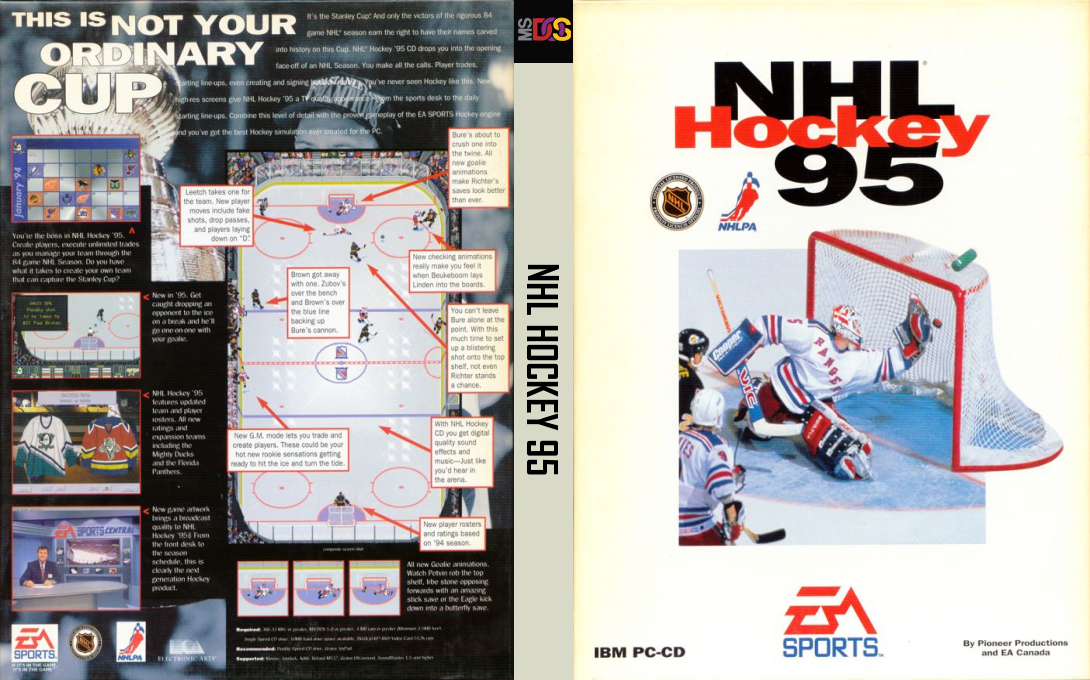NHL Hockey 95 — box-texture (US)