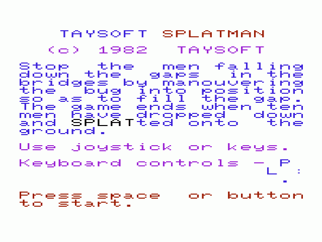 Splatman — sstitle (WOR)