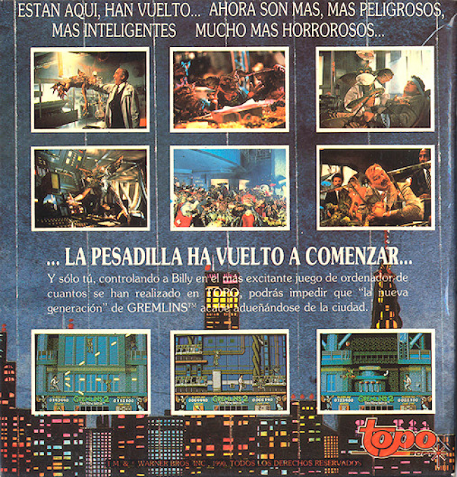Gremlins 2 - The New Batch — box-2D-back (SP)