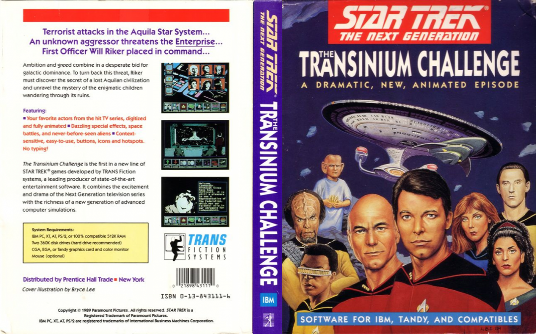 Star Trek The Next Generation - The Transinium Challenge — box-texture (US)