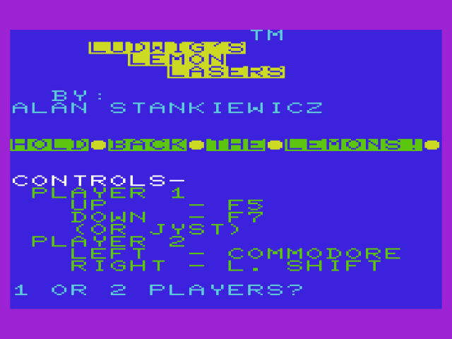 Ludwig's Lemon Lazers — sstitle (WOR)