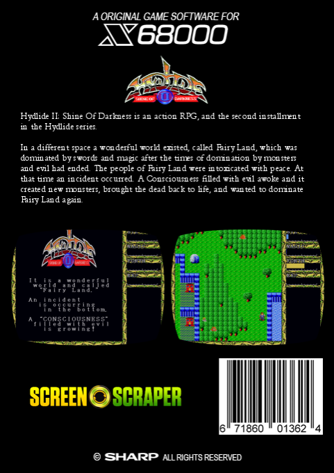 Hydlide 2 Shine Of Darkness — box-2D-back (SS)