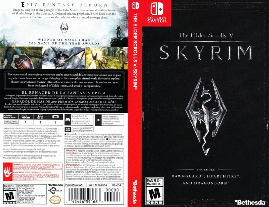 The Elder Scrolls V: Skyrim — box-texture (US)