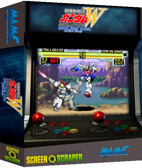 Gundam Wing - Endless Duel — box-3D (SS)