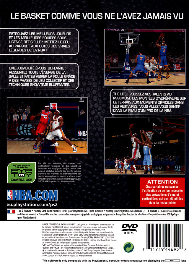 NBA 08 featuring the Life Vol. 3 — box-2D-back (FR)