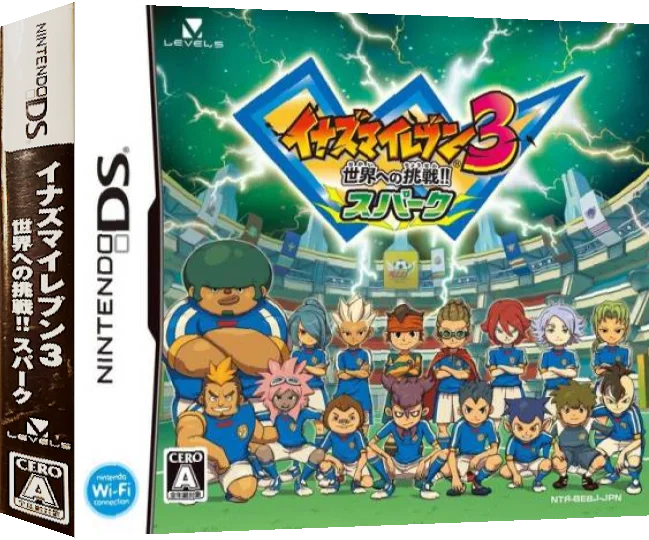 Inazuma Eleven 3 - Sekai e no Chousen!! - Spark — box-3D (JP)