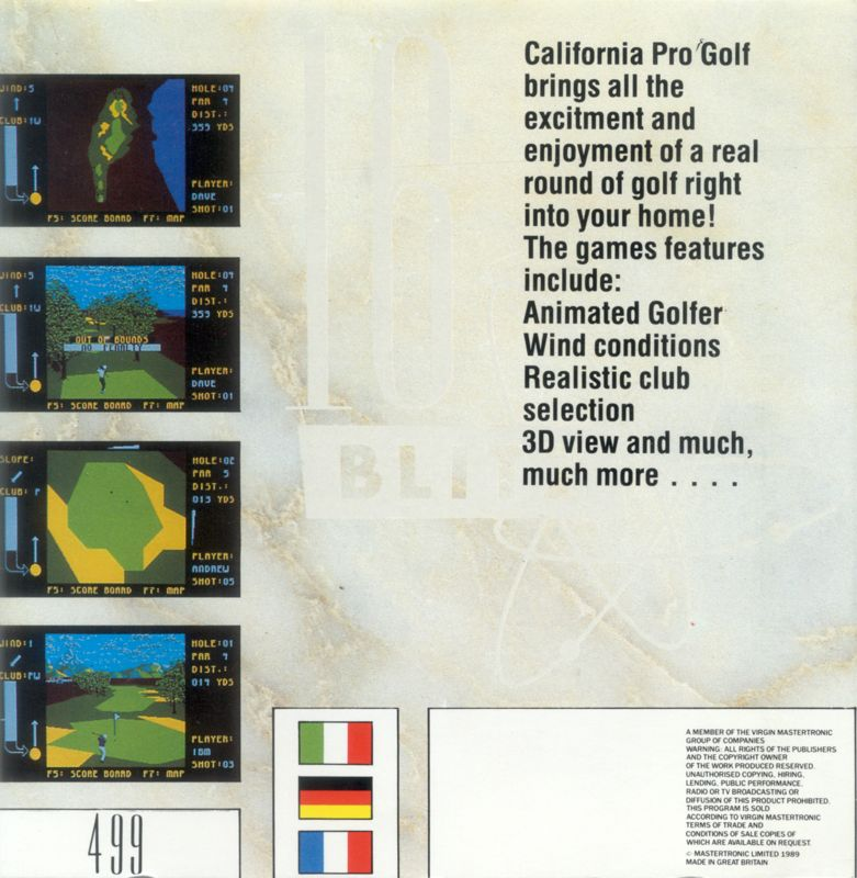 California Pro Golf — box-2D-back (EU)