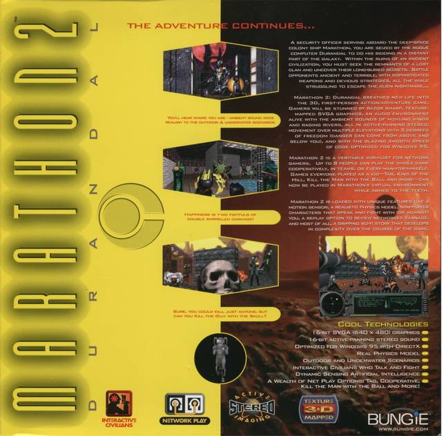 Marathon 2: Durandal — box-2D-back (WOR)