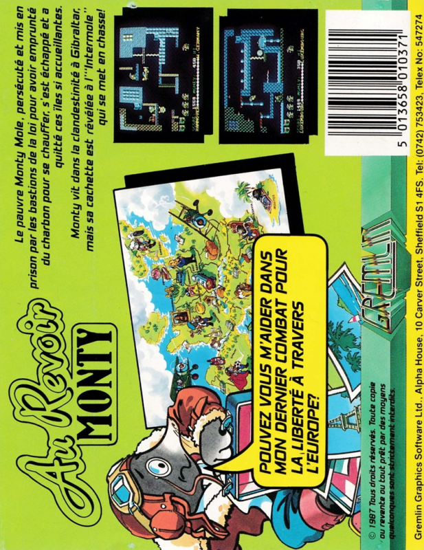 Auf Wiedersehen Monty — box-2D-back (FR)