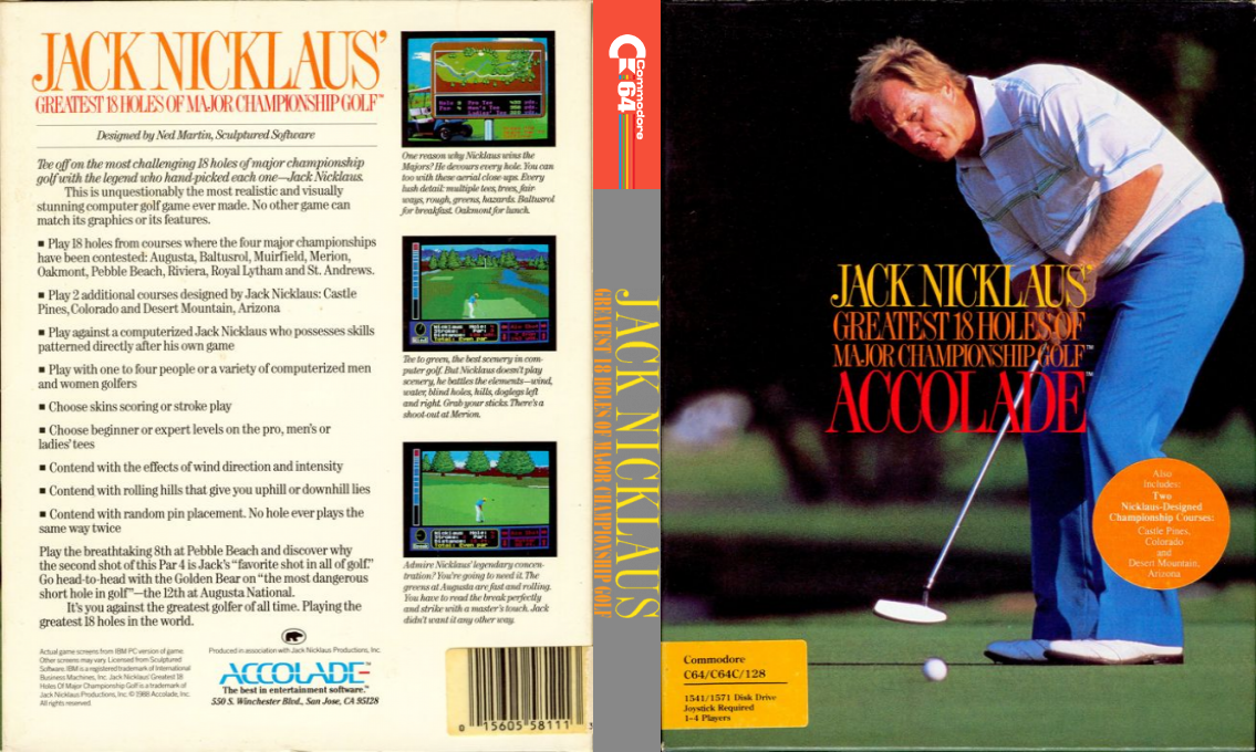 Jack Nicklaus' Greatest 18 Holes Of Major Championship Golf — box-texture (US)
