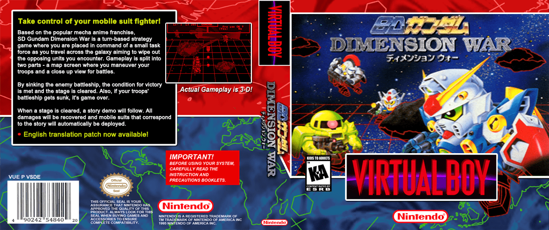 SD Gundam - Dimension War — box-texture (US)