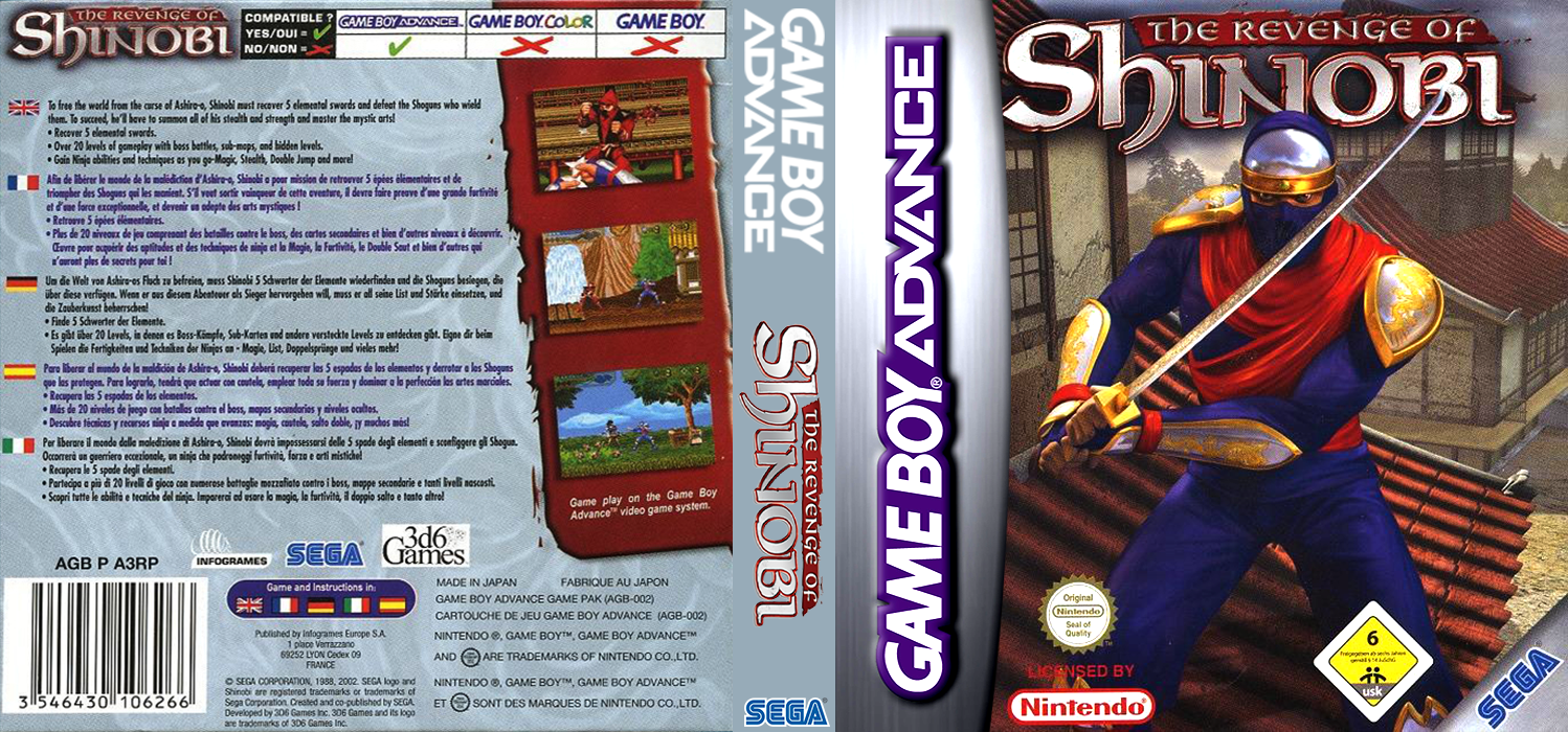 Revenge of Shinobi, The — box-texture (EU)