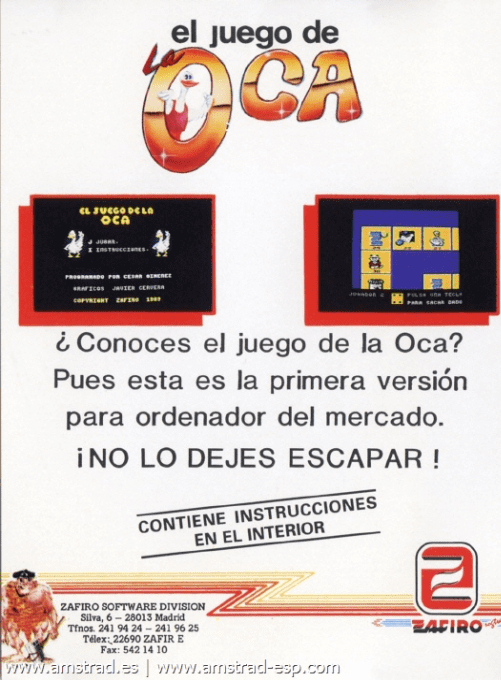 Juego De La Oca, El — box-2D-back (SP)