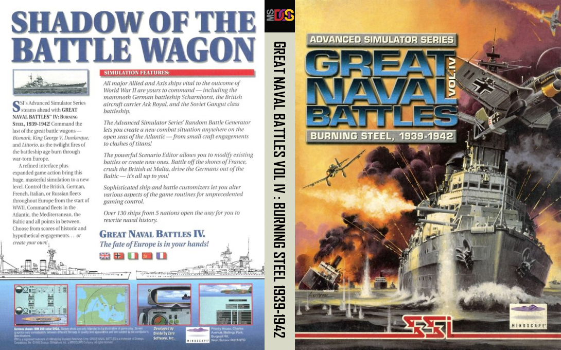 Great Naval Battles Vol 4 - Burning Steel 1939-1942 — box-texture (EU)