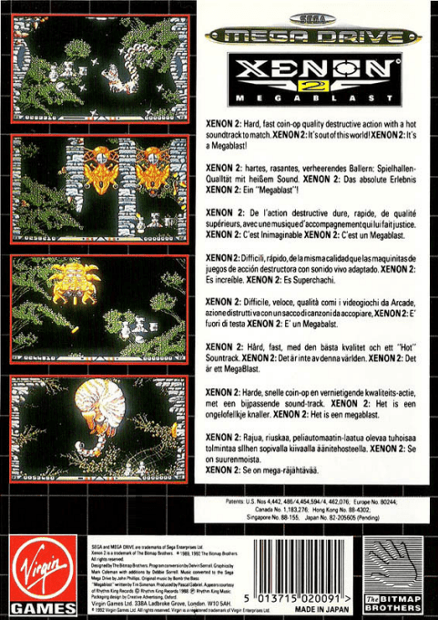 Xenon 2 - Megablast — box-2D-back (EU)