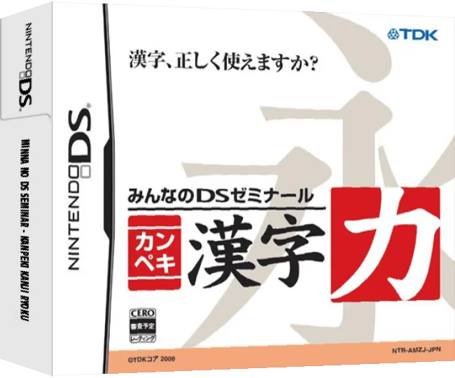 Minna no DS Seminar - Kanpeki Kanji Ryoku — box-3D (JP)