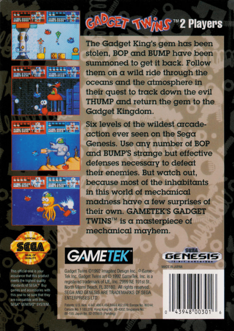 Gadget Twins, The — box-2D-back (US)