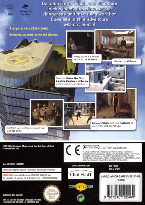 Largo Winch - Empire Under Threat — box-2D-back (EU)