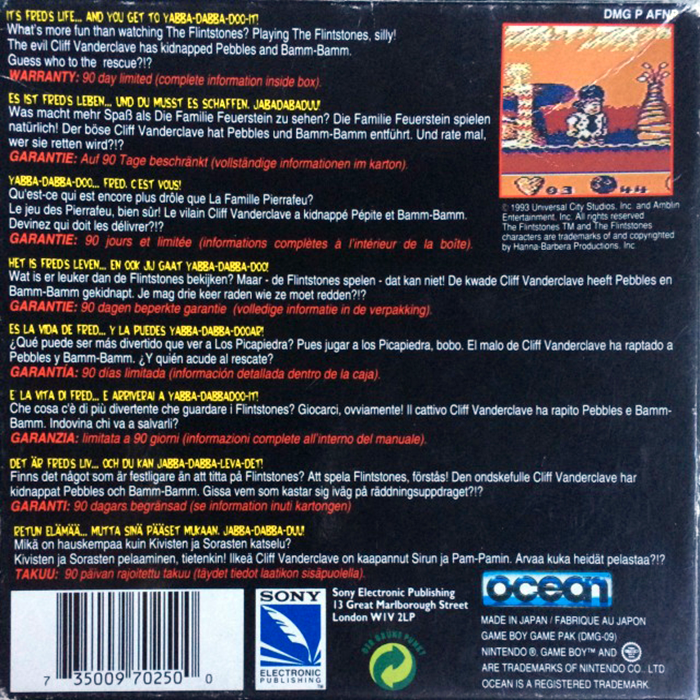 The Flintstones — box-2D-back (EU)