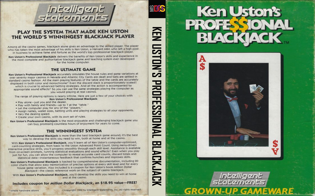 Ken Uston's Professional Blackjack — box-texture (US)