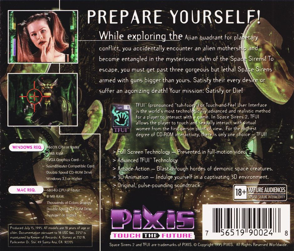 Space Sirens 2: Megababes from Ajia — box-2D-back (WOR)