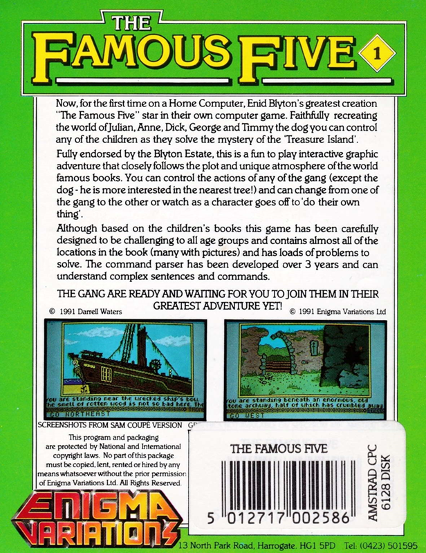 Famous Five, The - Five On A Treasure Island — box-2D-back (EU)
