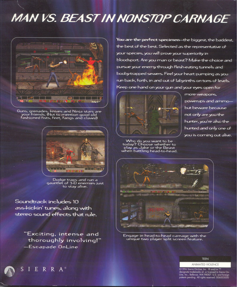 Hunter Hunted — box-2D-back (US)