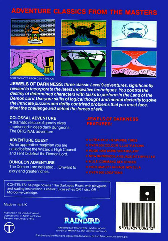 Jewels of Darkness — box-2D-back (EU)