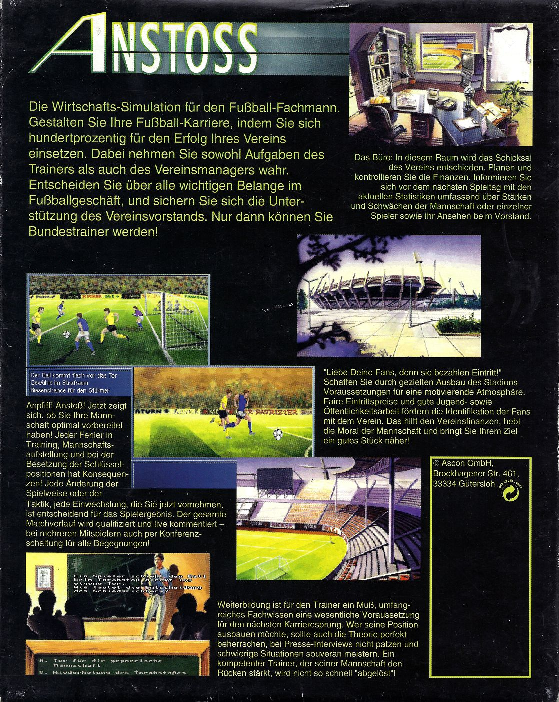 Anstoss - Die Fussball-Manager-Simulation — box-scan (DE)