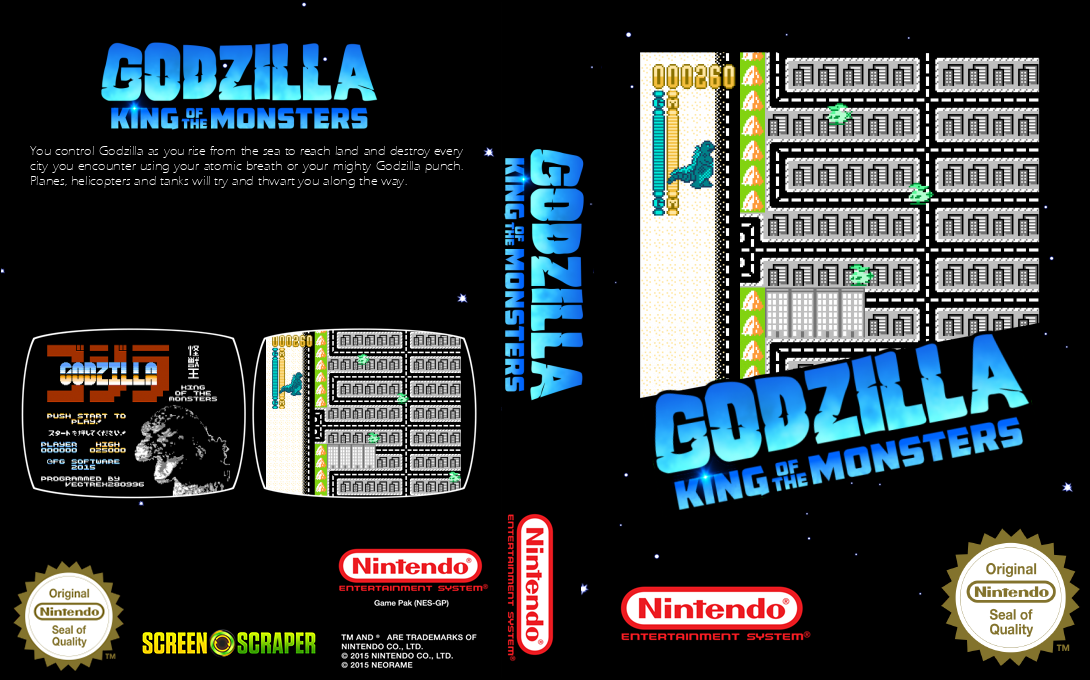 Godzilla - King of the Monsters — box-texture (SS)