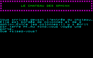 Chateau Des Sphinx, Le — ss (WOR)
