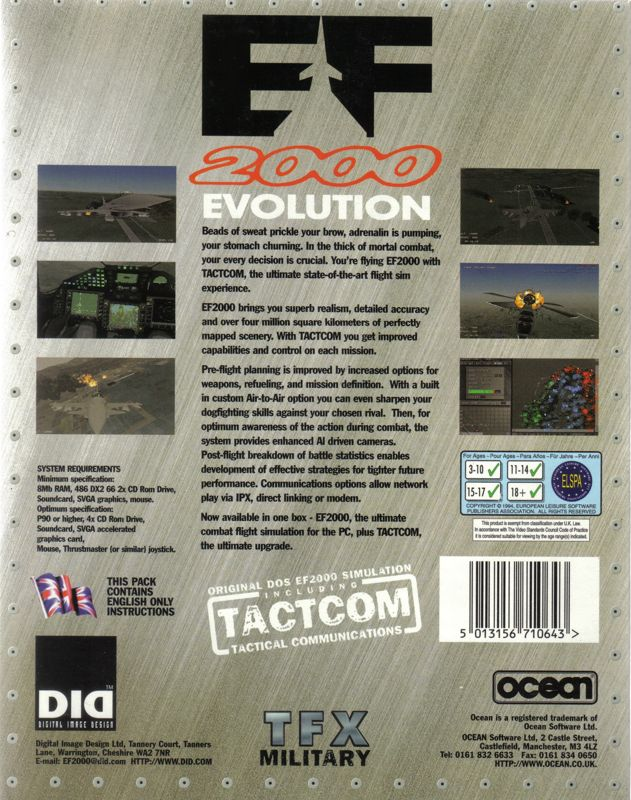 EF2000 Evolution — box-2D-back (EU)
